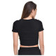 Target Γυναικεία κοντομάνικη μπλούζα Cotton Rib 2x1 Crop Top Rib Cotton